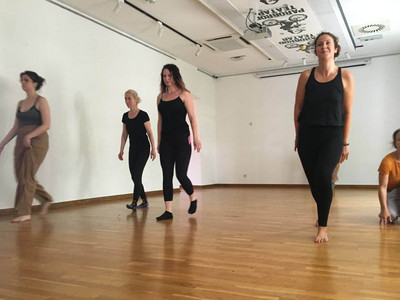 Teilnehmende während eines Theaterworkshops