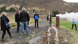 Demonstration der Erdwärme im Freien