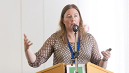 Laura Broß auf dem Podium